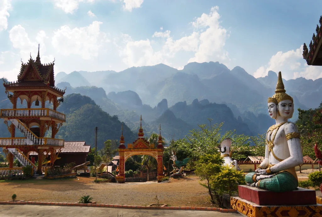 10 least expensive countries to travel. Laos Temple